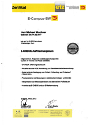 E-CHECK Auffrischungskurs am 14.03.2012
